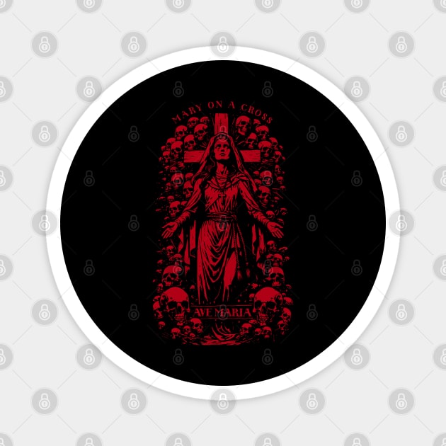 MARY ON A CROSS Magnet by artslaves